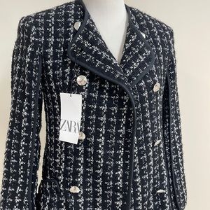 NWT Black and White Zara Jacket Size XS